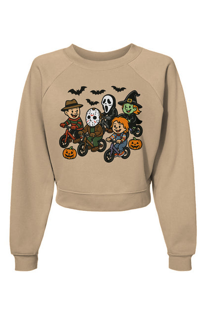 Womens Raglan Pullover Fleece Sweatshirt